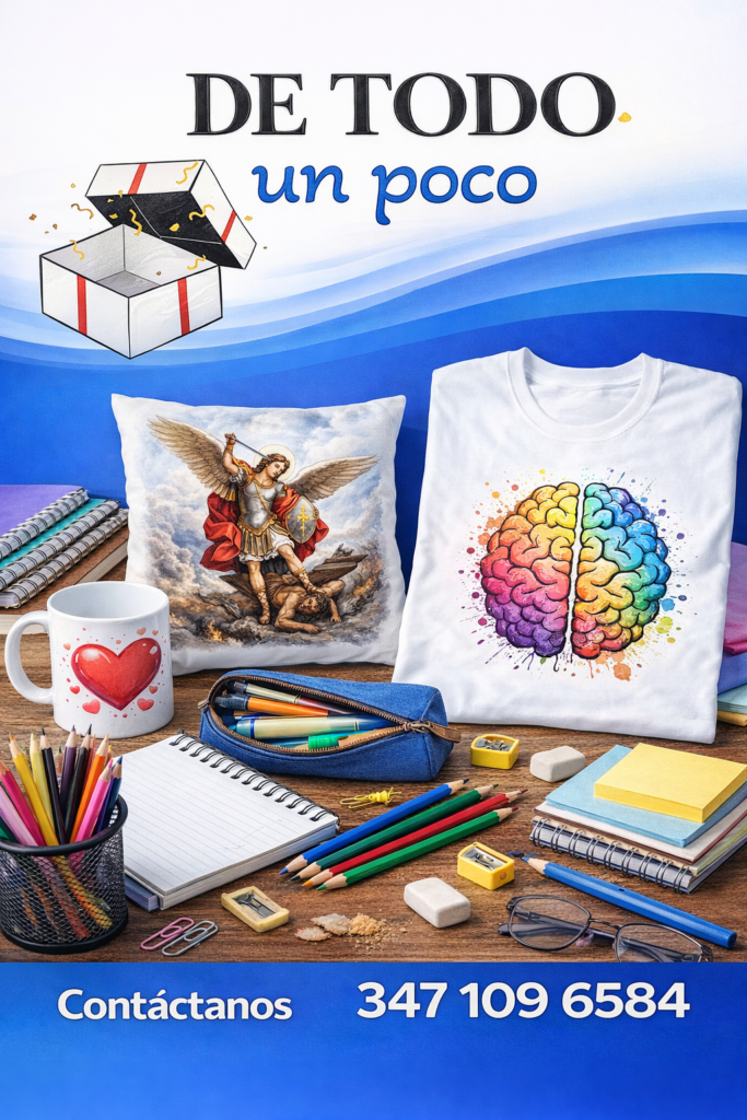 DE TODO un poco  Papelería, tienda de regalos, ropa, electrónica, impresión 3D, mantenimiento y reparación de computadoras, corte laser y mucho más en San Miguel el Alto, Jalisco. Personalización 